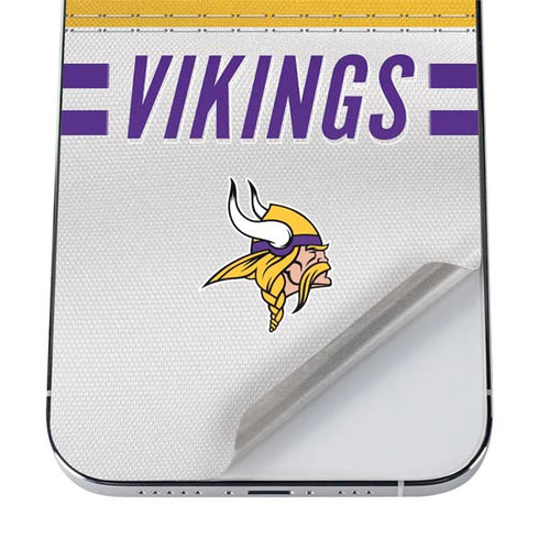 NFL Minnesota Vikings White Striped iPhone 12 Pro Max Skin